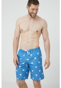 Tom Tailor szorty kąpielowe. Kolor: niebieski. Materiał: materiał, tkanina