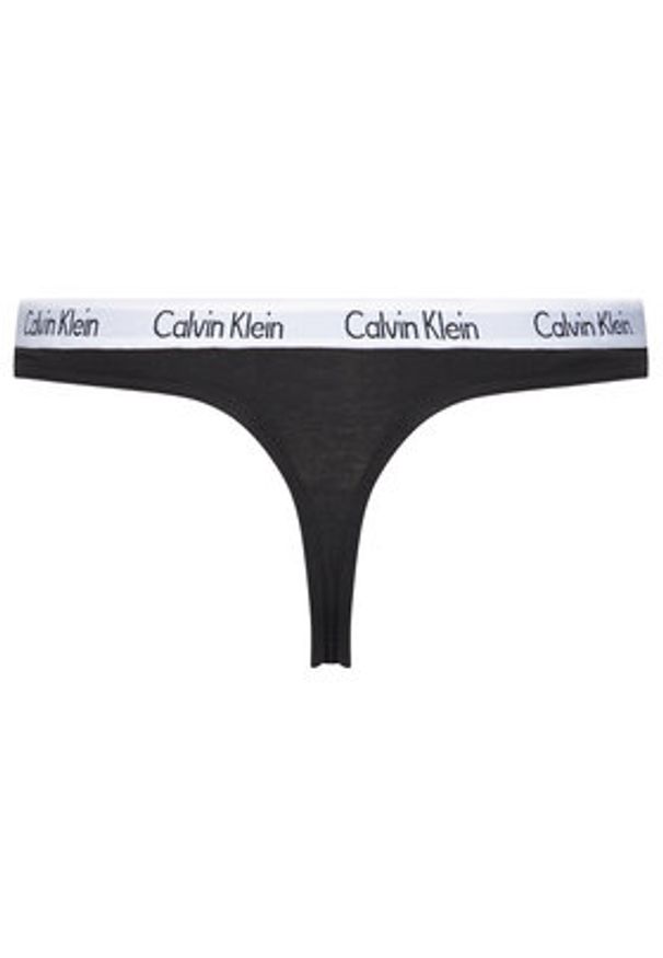Calvin Klein Underwear Stringi 0000D1617E Czarny. Kolor: czarny. Materiał: bawełna