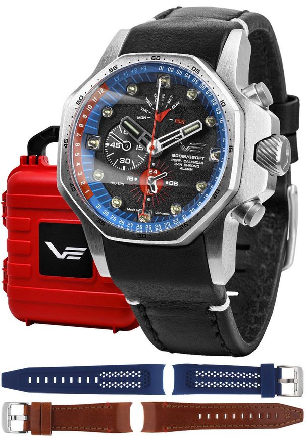 Zegarek męski Vostok Europe YM86-640A696BL czarny. Kolor: czarny