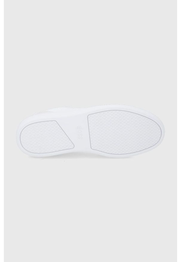 BOSS - Boss - Buty skórzane. Nosek buta: okrągły. Zapięcie: sznurówki. Kolor: biały. Materiał: skóra