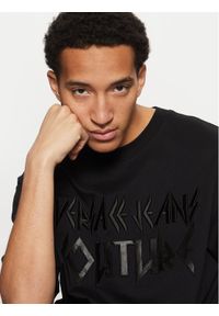 Versace Jeans Couture T-Shirt 78GAHE02 Czarny Regular Fit. Kolor: czarny. Materiał: bawełna #1