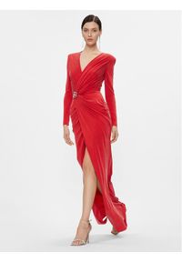 Elisabetta Franchi Sukienka wieczorowa AB-493-37E2-V720 Czerwony Regular Fit. Kolor: czerwony. Styl: wizytowy #1