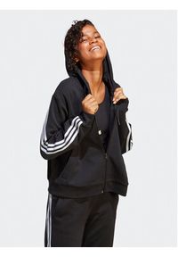 Adidas - adidas Bluza Future Icons 3-Stripes Full-Zip Hoodie HT4715 Czarny Loose Fit. Kolor: czarny. Materiał: bawełna #4