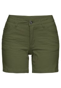 Krótkie spodenki twillowe bonprix ciemny khaki. Kolor: zielony. Długość: krótkie #1
