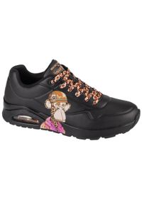 skechers - Buty sportowe Sneakersy męskie, Uno - Dr. Bombay. Kolor: czarny. Materiał: skóra. Sport: turystyka piesza