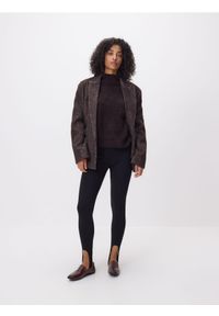 Reserved - Legginsy z wiskozą - czarny. Kolor: czarny. Materiał: wiskoza #1