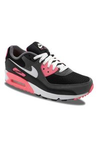 Buty do chodzenia męskie Nike Air Max 90. Zapięcie: sznurówki. Kolor: wielokolorowy, różowy, czarny, szary. Materiał: materiał, syntetyk, tkanina. Szerokość cholewki: normalna. Model: Nike Air Max 90, Nike Air Max. Sport: turystyka piesza