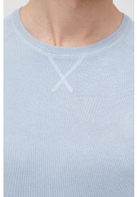 Tom Tailor sweter męski lekki. Okazja: na co dzień. Kolor: niebieski. Materiał: materiał, dzianina, wiskoza. Długość rękawa: długi rękaw. Długość: długie. Styl: casual #4