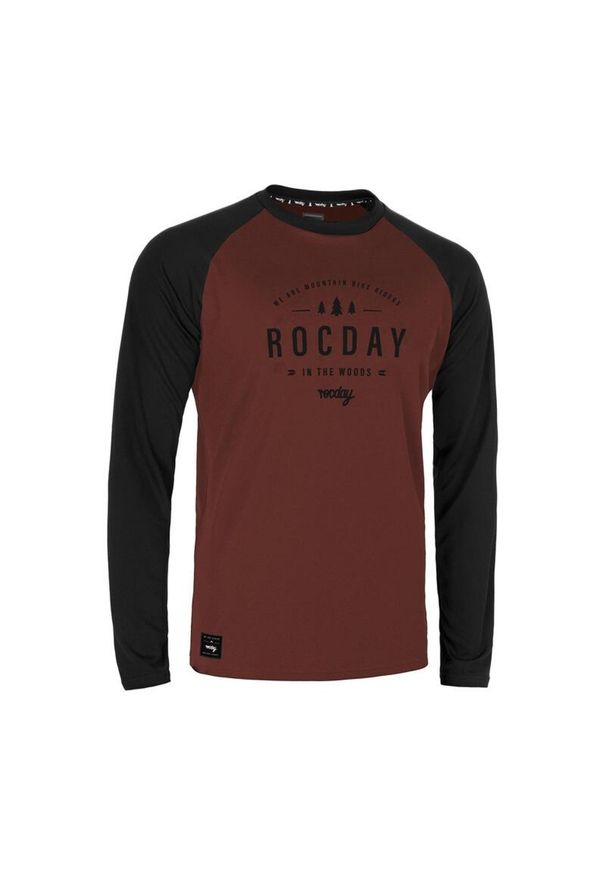 ROCDAY - Koszulka rowerowa męska MTB Rocday Jersey Patrol Sanitized®. Kolor: wielokolorowy, czarny, czerwony. Materiał: jersey