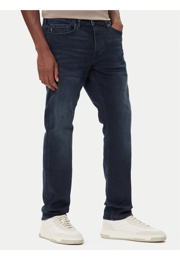 BOSS Spodnie materiałowe Sisla-9 50544866 Czarny Regular Fit. Kolor: czarny. Materiał: bawełna