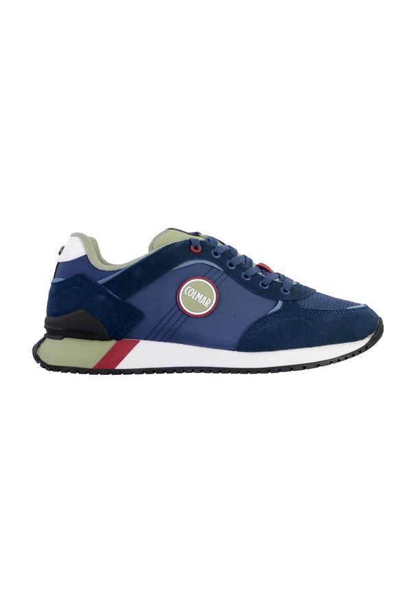 Buty do chodzenia męskie Colmar Travis Plus. Zapięcie: sznurówki. Kolor: niebieski. Materiał: skóra, materiał, tkanina, guma, syntetyk. Szerokość cholewki: normalna. Sport: turystyka piesza
