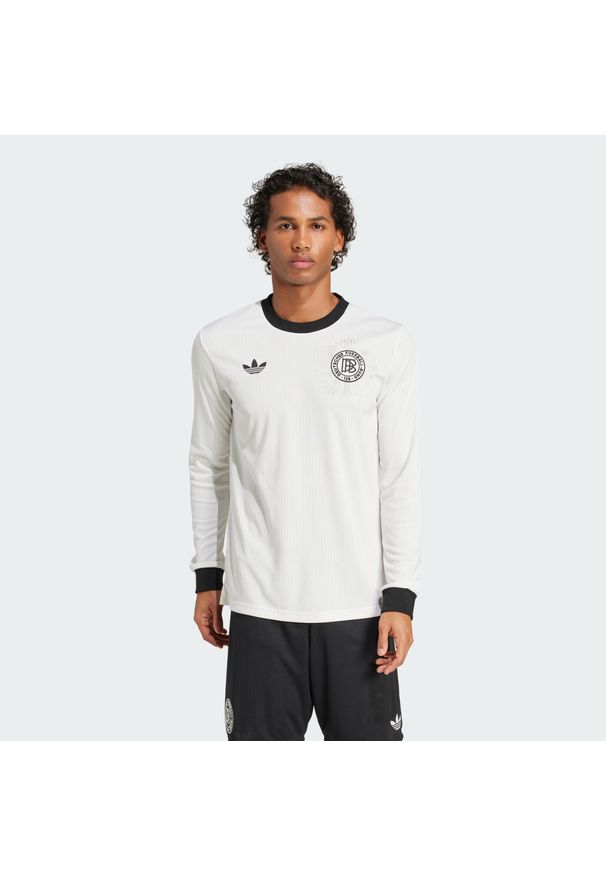 Adidas - Koszulka Germany Anniversary Long Sleeve. Kolor: biały, wielokolorowy, czarny. Materiał: materiał. Długość rękawa: długi rękaw