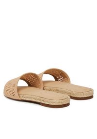 TOMMY HILFIGER - Tommy Hilfiger Espadryle Knit Mesh Espadrille Flat Sandal FW0FW08744 Beżowy. Kolor: beżowy. Materiał: materiał #6