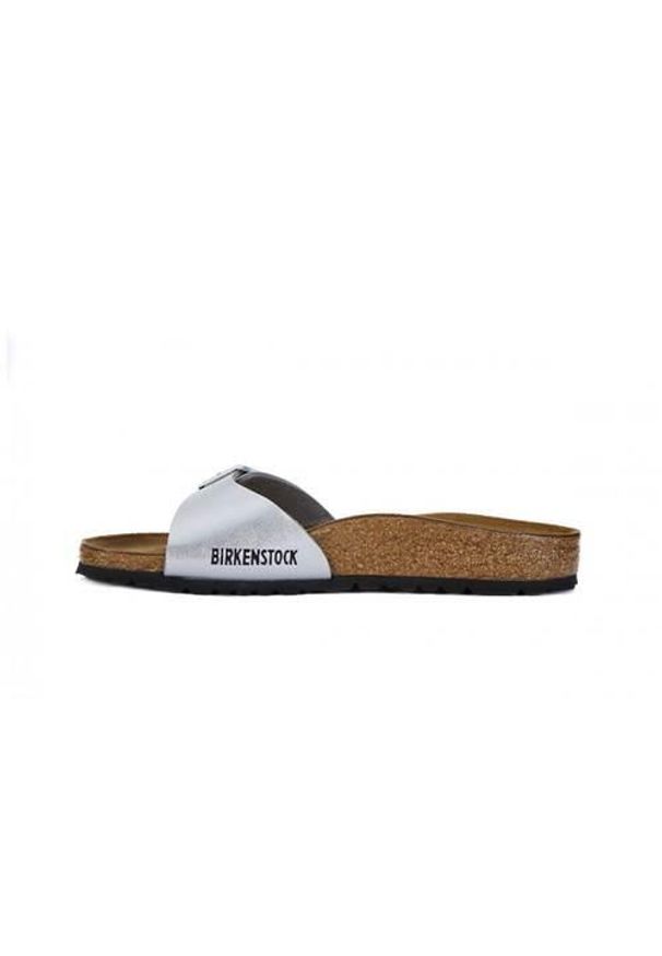 Klapki damskie Birkenstock 040413. Kolor: wielokolorowy, szary. Materiał: syntetyk, materiał
