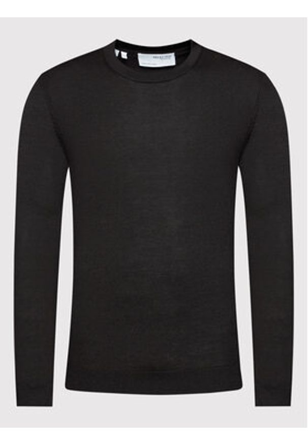 Selected Homme Sweter Town 16079772 Czarny Regular Fit. Kolor: czarny. Materiał: syntetyk