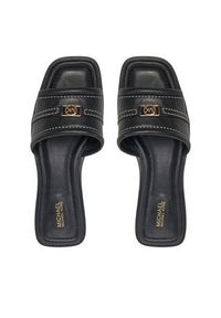 Michael Kors Klapki Mandy Slide 40R5MAFS2L Czarny. Kolor: czarny. Materiał: skóra