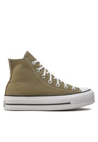 Converse Trampki Chuck Taylor All Star Lift Hi A07571C Khaki. Kolor: brązowy. Materiał: materiał #1