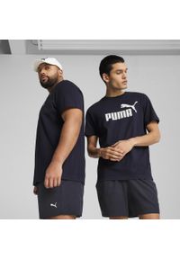 Puma - Męska koszulka Essentials z logo No. 1 PUMA New Navy Blue. Kolor: niebieski. Materiał: guma. Wzór: nadruk. Sport: fitness