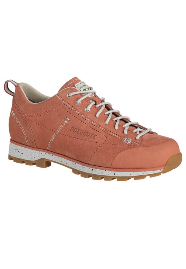 Buty trekkingowe damskie Dolomite Cinquantaquattro Low EVO. Zapięcie: sznurówki. Kolor: pomarańczowy, różowy, wielokolorowy, żółty. Materiał: zamsz, skóra, materiał. Szerokość cholewki: normalna