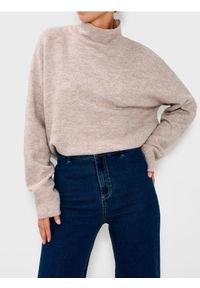 Sinsay - Golf basic - beżowy. Typ kołnierza: golf. Kolor: beżowy #1