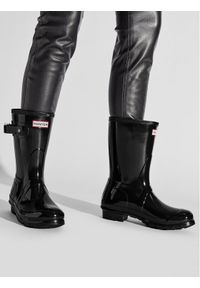 Hunter Kalosze Original Gloss Short WFS1000RGL Czarny. Kolor: czarny. Materiał: kauczuk