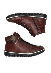 Rieker Trzewiki Z4243-36 Bordowy. Kolor: czerwony. Materiał: materiał #6