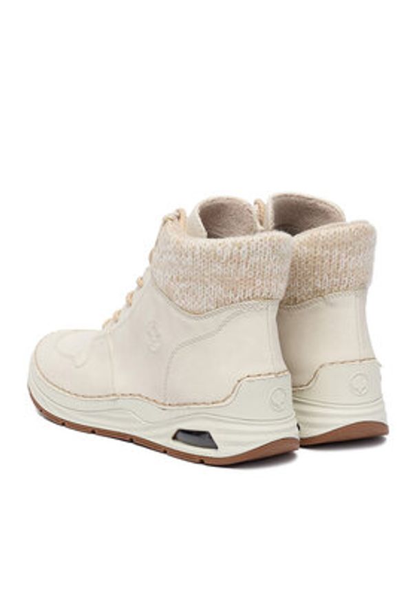 Rieker Trzewiki 44555-60 Écru. Materiał: materiał, syntetyk