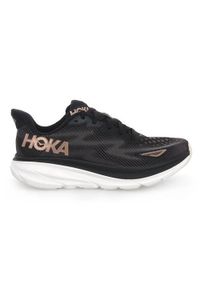 Buty do biegania damskie Hoka One One Clifton 9. Kolor: czarny. Materiał: syntetyk, materiał. Szerokość cholewki: normalna. Sport: bieganie