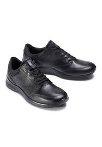 ecco - ECCO Sneakersy Irving 51173451052 Czarny. Kolor: czarny. Materiał: skóra