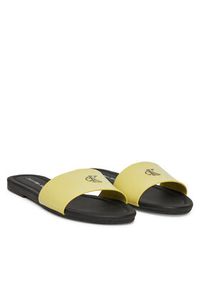 Calvin Klein Jeans Klapki Flat Sandal Slide Mg YW0YW01697 Zielony. Kolor: zielony. Materiał: skóra #3