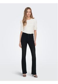only - ONLY Jeansy 15286686 Czarny Flared Fit. Kolor: czarny #4