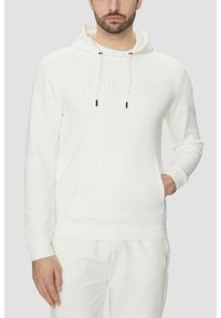 Guess - GUESS Biała bluza męska Aldwin, Rozmiar XL. Okazja: na co dzień. Kolor: biały. Materiał: materiał, bawełna, poliester. Długość rękawa: długi rękaw. Długość: długie. Styl: casual, klasyczny #1