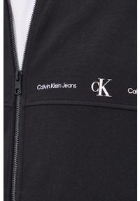 Calvin Klein Jeans bluza J30J320027.PPYY męska kolor czarny z nadrukiem. Kolor: czarny. Materiał: materiał, włókno. Wzór: nadruk #2