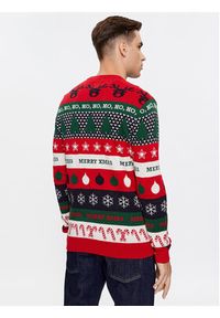 Only & Sons Sweter 22027280 Kolorowy Regular Fit. Kolor: czerwony. Materiał: bawełna. Wzór: kolorowy #5