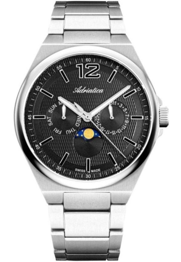 Zegarek męski Adriatica A8346.4154QF srebrny. Kolor: srebrny