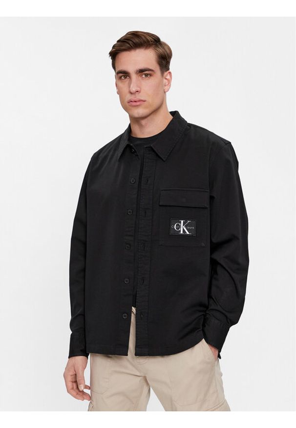 Calvin Klein Jeans Koszula Utility J30J324610 Czarny Regular Fit. Kolor: czarny. Materiał: bawełna