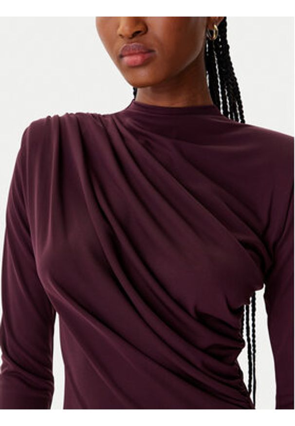 Artigli Sukienka wieczorowa ACAB003154 Bordowy Regular Fit. Kolor: czerwony. Materiał: syntetyk. Styl: wizytowy