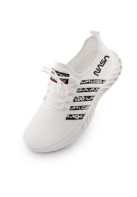 Nasa - Sneakersy NASA dla mężczyzn - Styl kosmiczny i maksymalny komfort. Kolor: biały. Materiał: syntetyk, materiał
