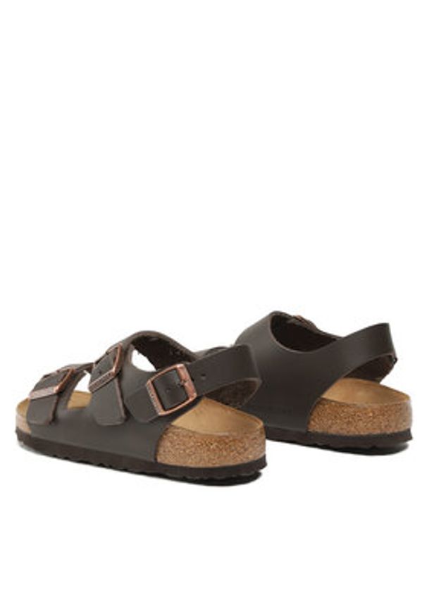 Birkenstock Sandały Milano Bs 34103 Brązowy. Kolor: brązowy. Materiał: skóra