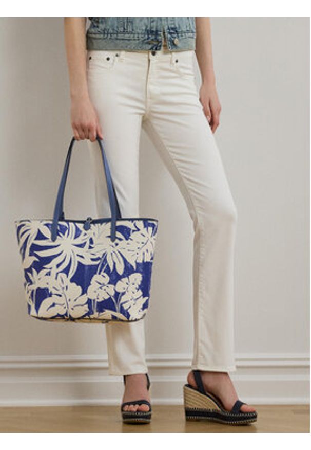 Lauren Ralph Lauren - LAUREN RALPH LAUREN Torebka 431795329070 Niebieski. Kolor: niebieski. Materiał: skórzane