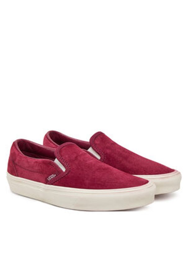 Vans Tenisówki Classic Slip-On VN000D6YZCF1 Bordowy. Zapięcie: bez zapięcia. Kolor: czerwony. Materiał: materiał