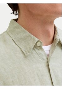 Jack & Jones Koszula Lawrence 12293563 Zielony jasny Regular Fit. Kolor: zielony. Materiał: len #4
