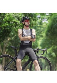 ROCKBROS - Krótkie spodenki rowerowe Rockbros z wkładką szelki sportowe męskie rozmiar XL. Kolor: czarny. Długość: krótkie. Sport: kolarstwo