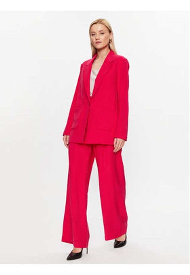 DKNY Marynarka P3ECTS95 Różowy Regular Fit. Kolor: różowy. Materiał: wiskoza