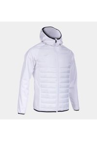 Kurtka wodoodporna z kapturem Joma Berna III. Typ kołnierza: kaptur. Kolor: biały. Sport: fitness, piłka nożna #1