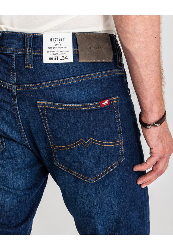 Męskie Spodnie Jeansowe Mustang Style Oregon Tapered Denim Blue 1017123 5000 882