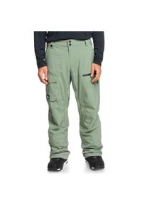 Quiksilver - Spodnie śniegowe dla Mężczyzn UTILITY Zielony. Kolor: niebieski. Materiał: tkanina, poliester. Sezon: zima. Sport: narciarstwo