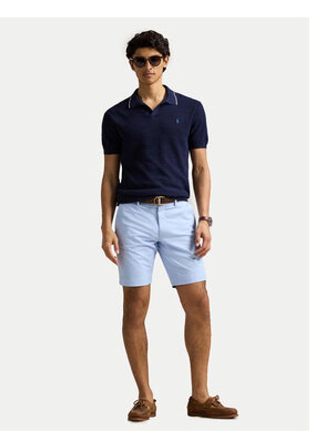 Polo Ralph Lauren Szorty materiałowe 710646709052 Błękitny Slim Fit. Kolor: niebieski. Materiał: bawełna