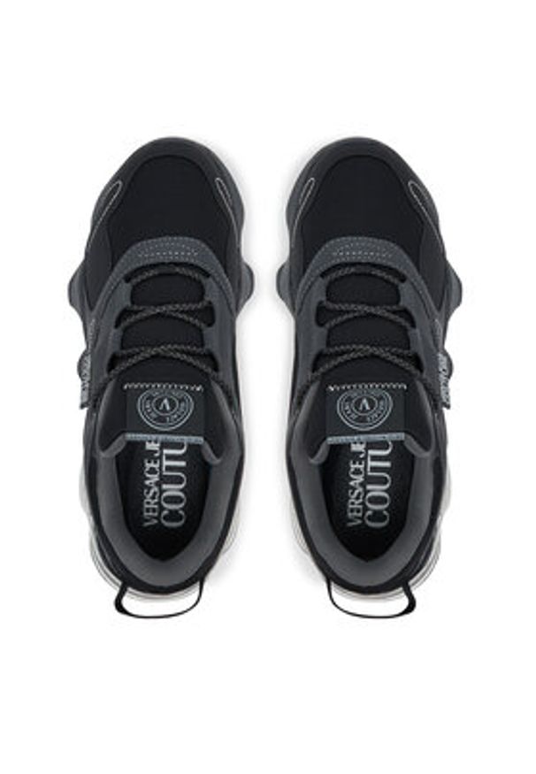 Versace Jeans Couture Sneakersy 79YA3SU3 ZSC95 899 Czarny. Kolor: czarny. Materiał: materiał