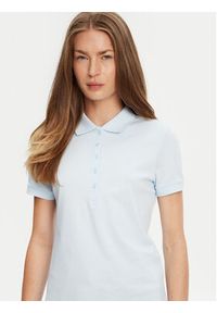 United Colors of Benetton - United Colors Of Benetton Polo 3TQJD300W Błękitny Slim Fit. Typ kołnierza: polo. Kolor: niebieski. Materiał: bawełna